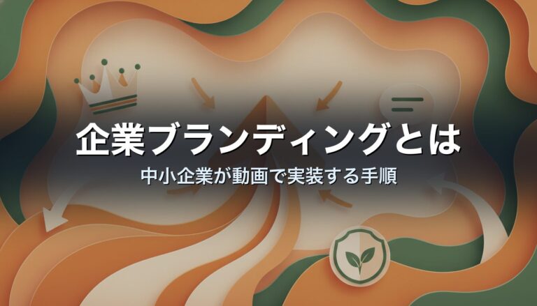 企業ブランディングとは|中小企業が動画で実装する手順