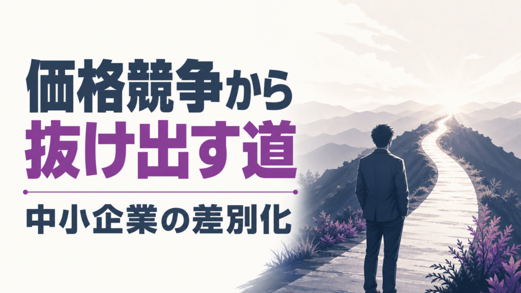 差別化戦略とは何か|中小企業が価格競争から抜け出す3つの型